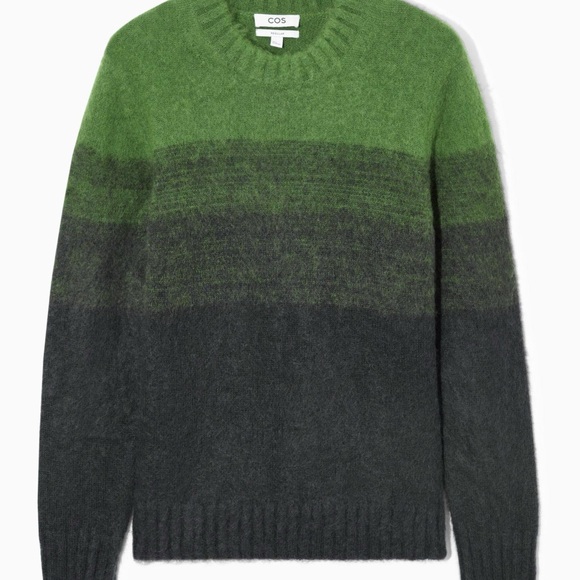 COS mohair blend green ombre sweater - Picture 2 of 5
